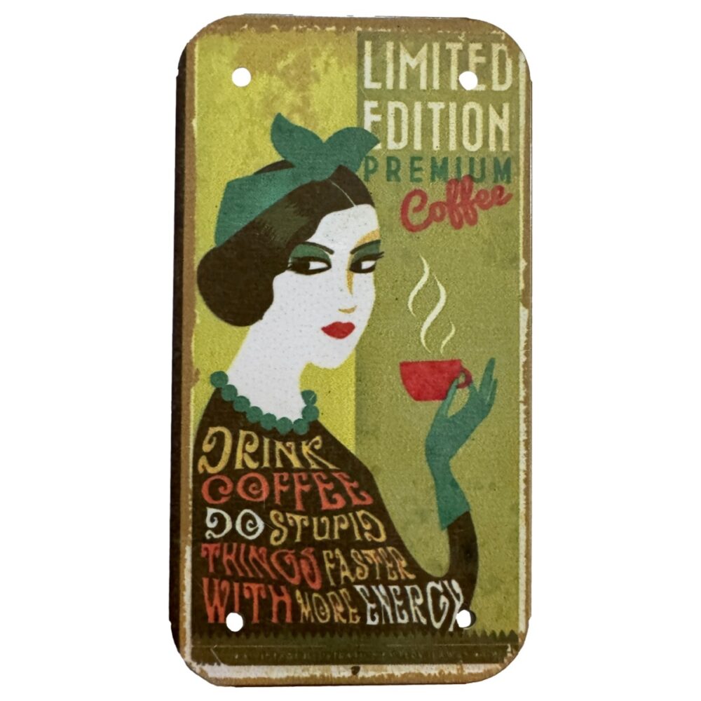 Μεταλλική Πινακίδα Με Μαγνήτη Retro – 10,5 × 5,5 cm Σχ.27